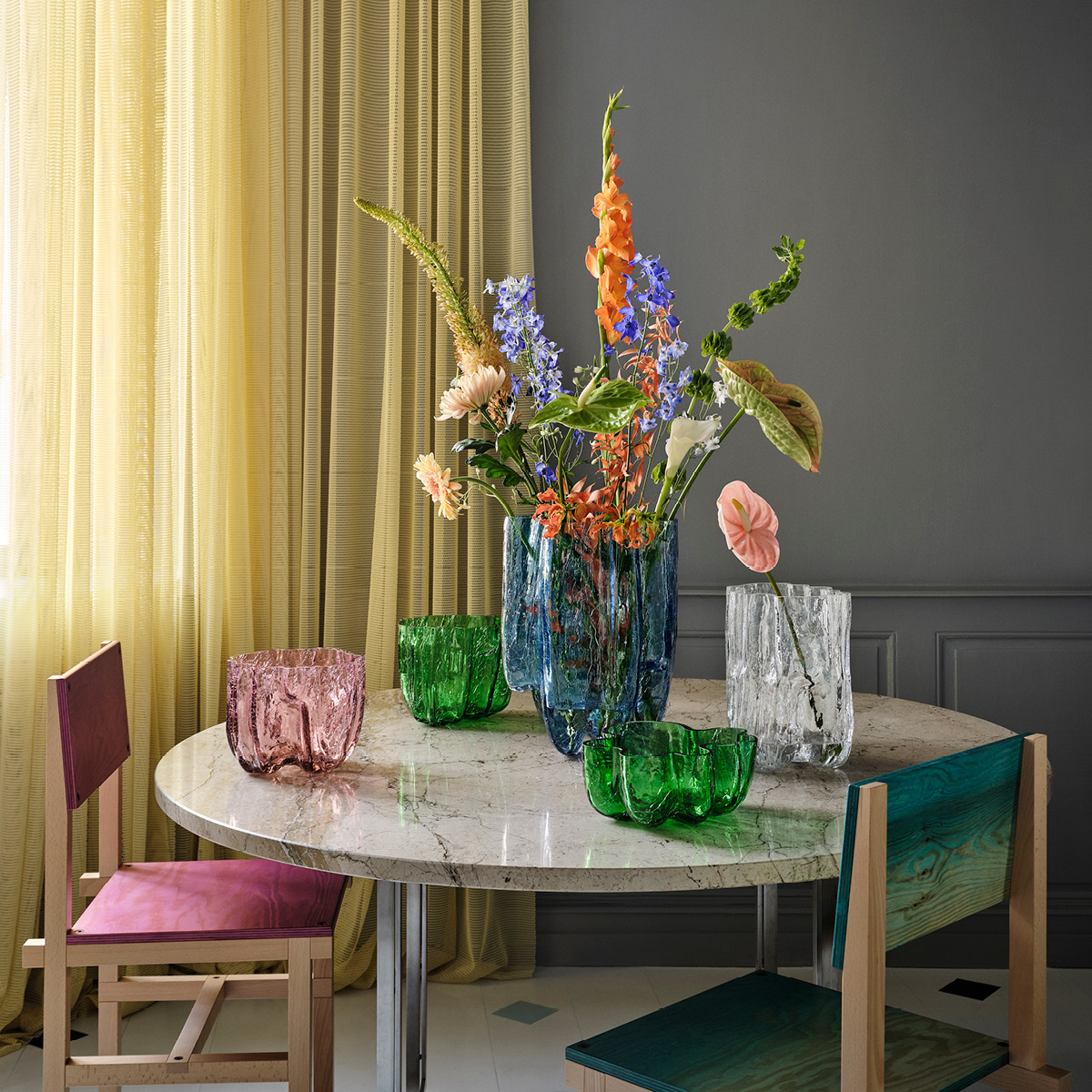 Kosta Boda Crackle Kulho 10,5 cm Vihreä