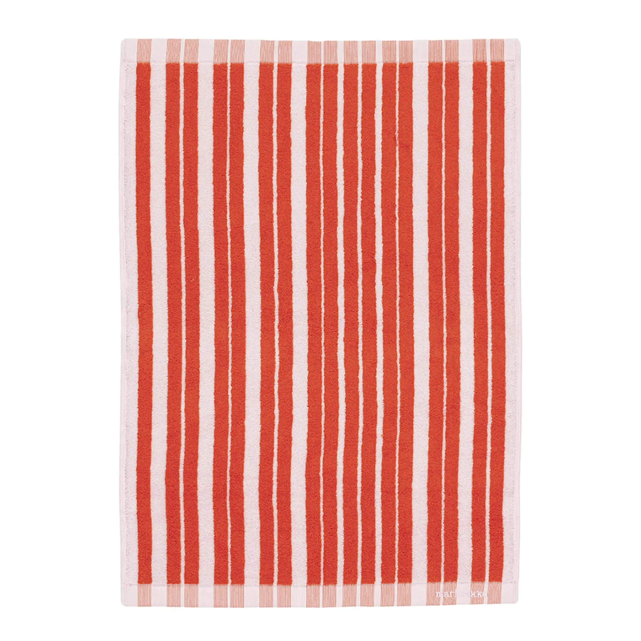 Marimekko Raide handduk 50x70 cm röd/rosa
