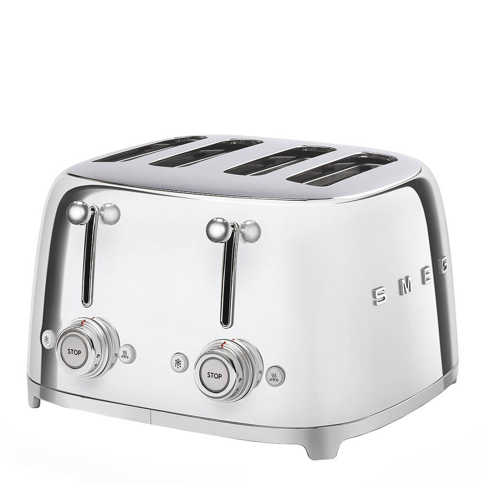 Smeg Smeg Brödrost 4 skivor TSF03 kvadrat Krom