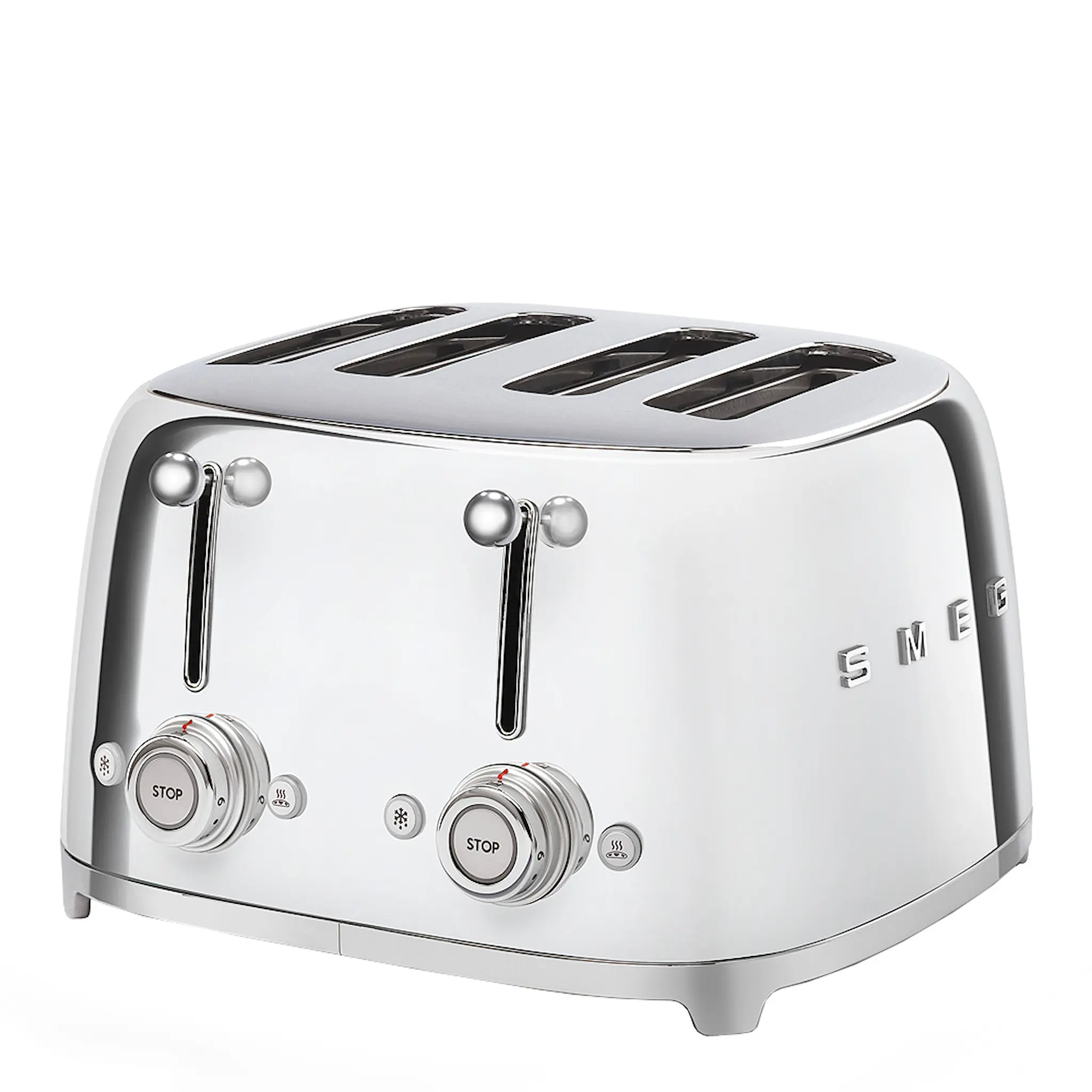 Smeg Smeg Brödrost 4 skivor TSF02 kvadrat Krom