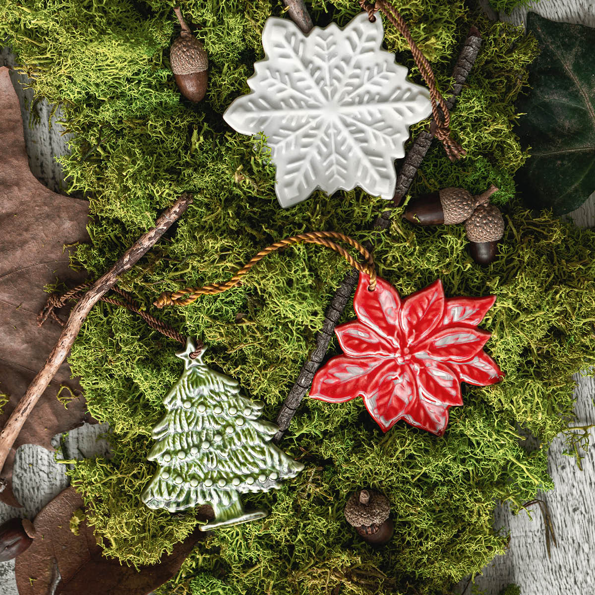 Bordallo Pinheiro Joulukoriste joulukuusi 9 cm Vihreä