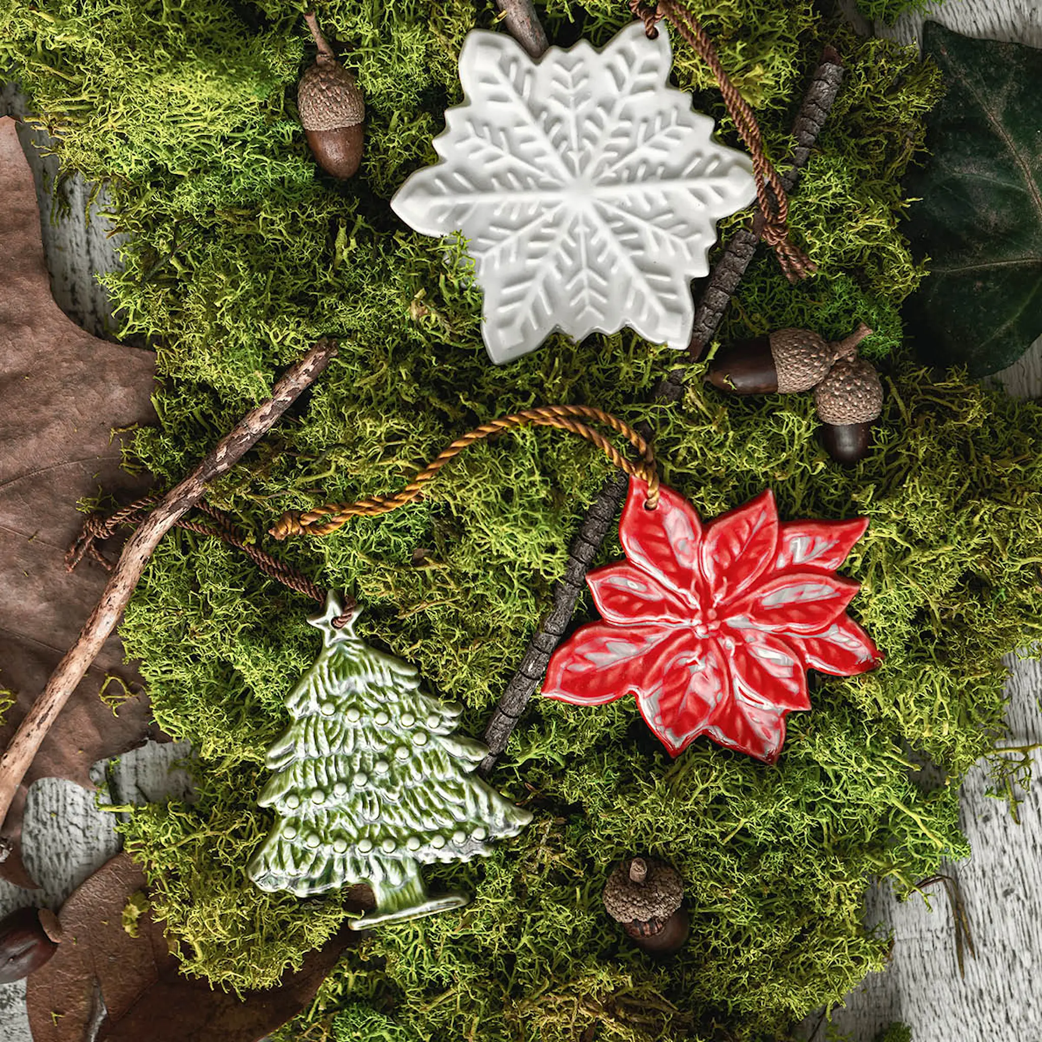 Bordallo Pinheiro Joulukoriste joulukuusi 9 cm Vihreä