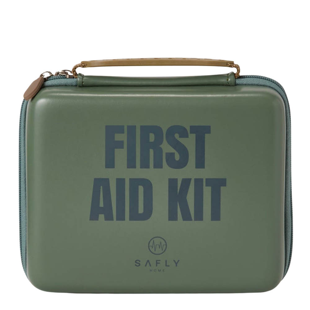 Safly Førstehjelpsskrin medium 15x19 cm mosegrønn