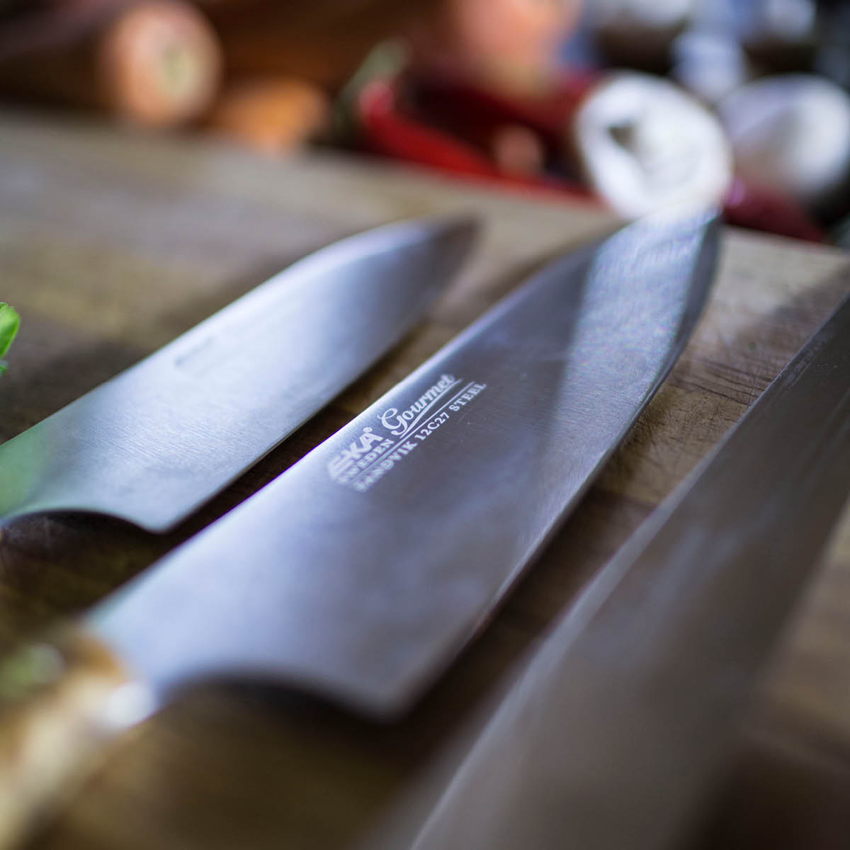 EKA Gourmet knivset kockkniv 20 cm & skalkniv 6,5 cm masurbjörk