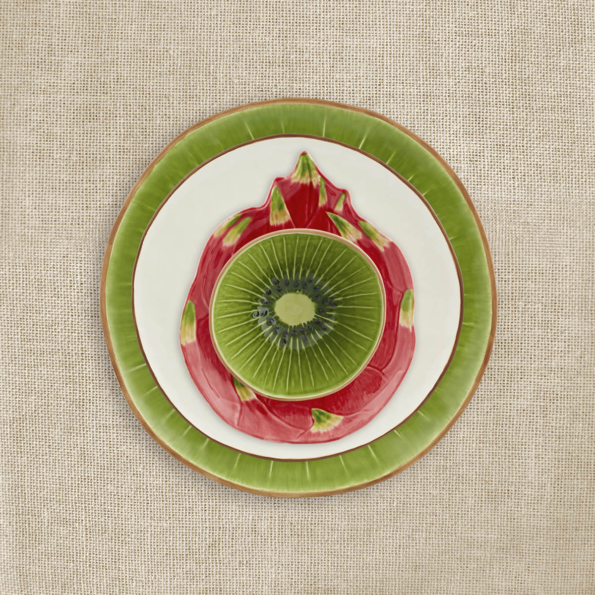 Bordallo Pinheiro Tropical Fruits skål 50 cl kiwi