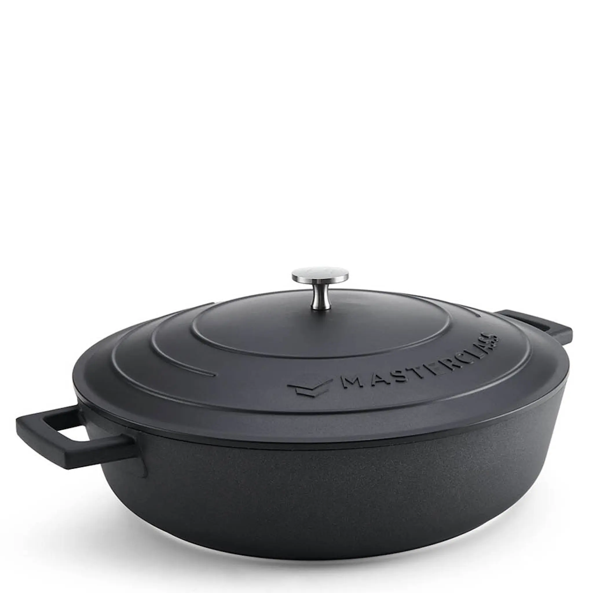 MasterClass Cast Aluminium låg gryta 5 L svart