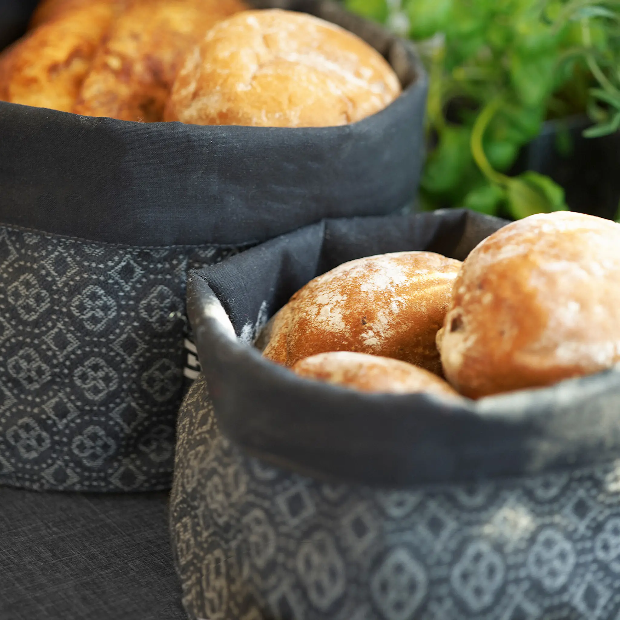 Cult Design Orient textilkorg S 18x14 cm asfalt