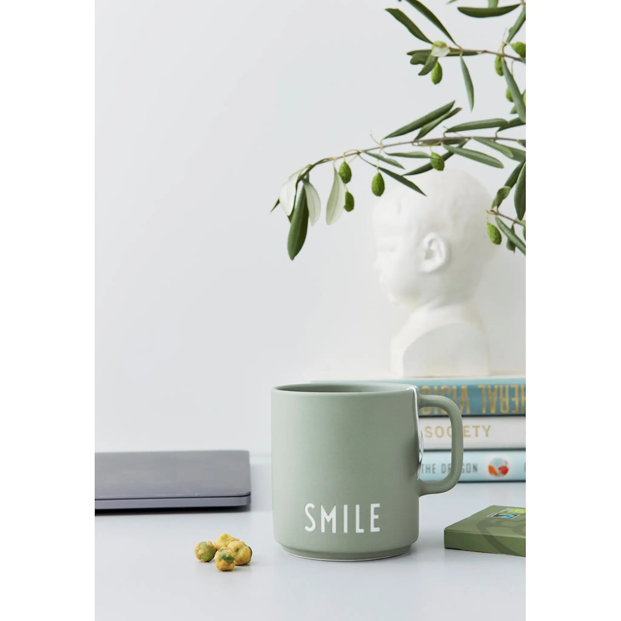 Design Letters Favourite Mugg med öra Smile 25 cl Grön
