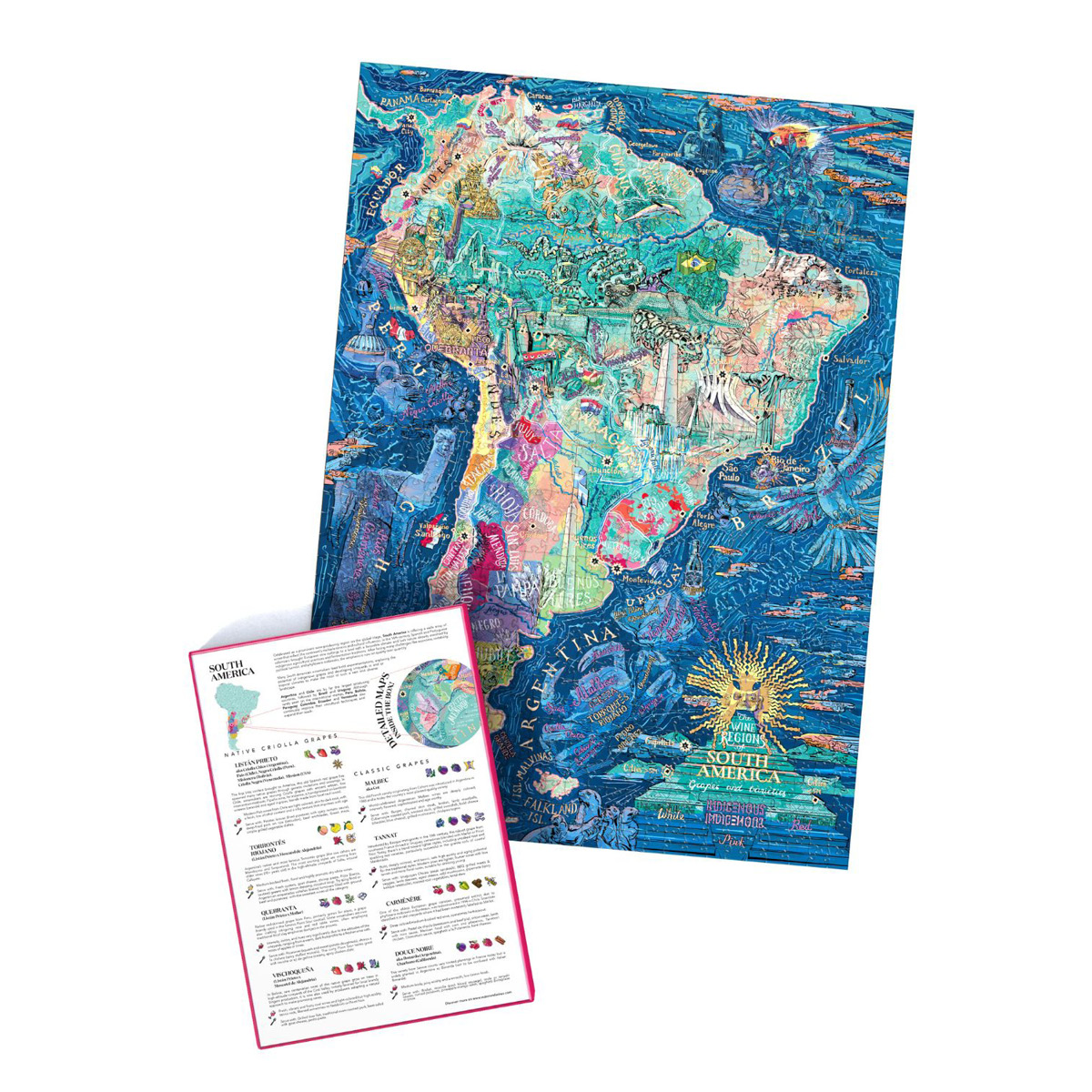 Water and Wines Vinpussel Sydamerika 1000 bitar lila