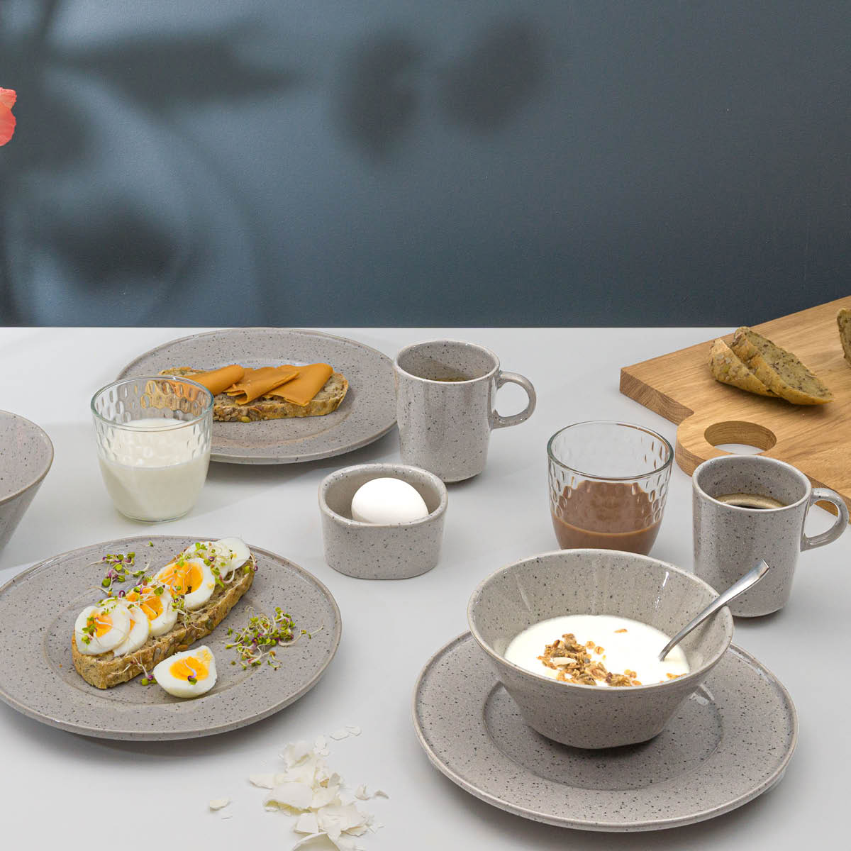 Modern House Granite White Muki 25 cl Vaaleanharmaa