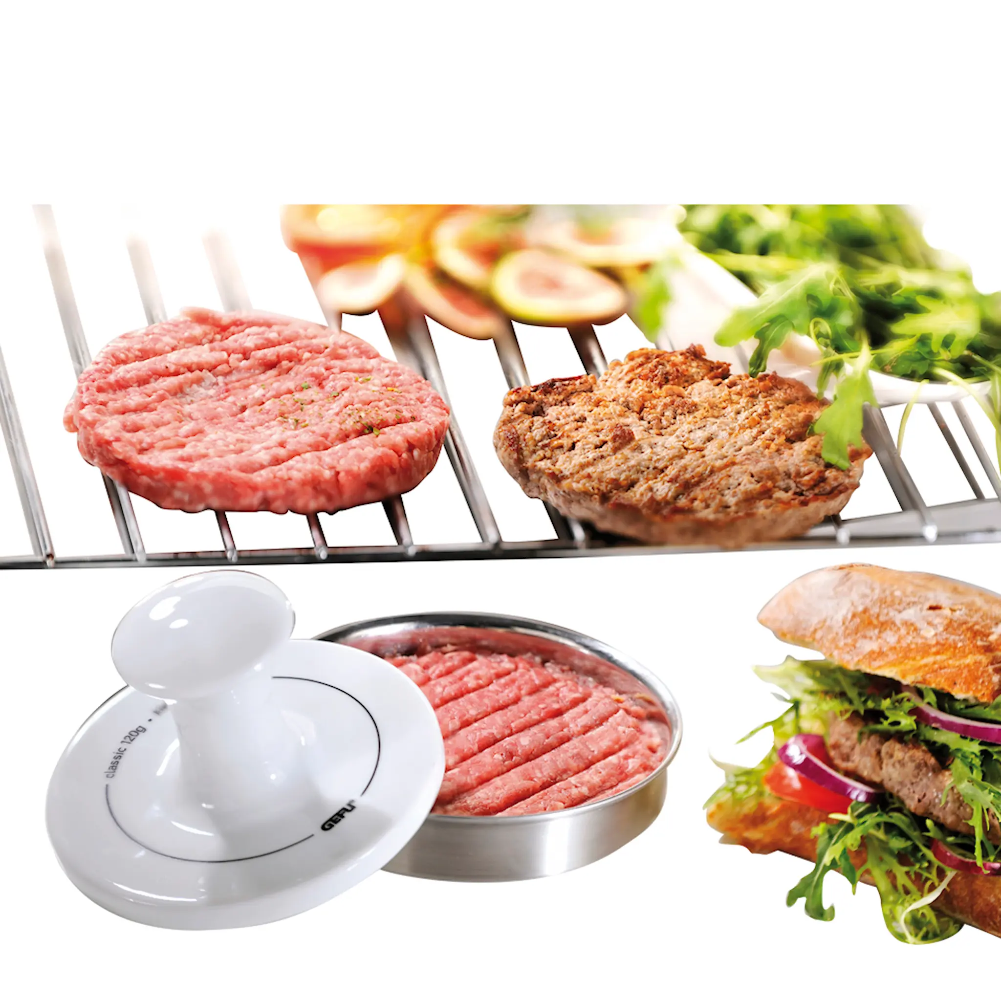 Gefu Hamburgerpress Rostfri
