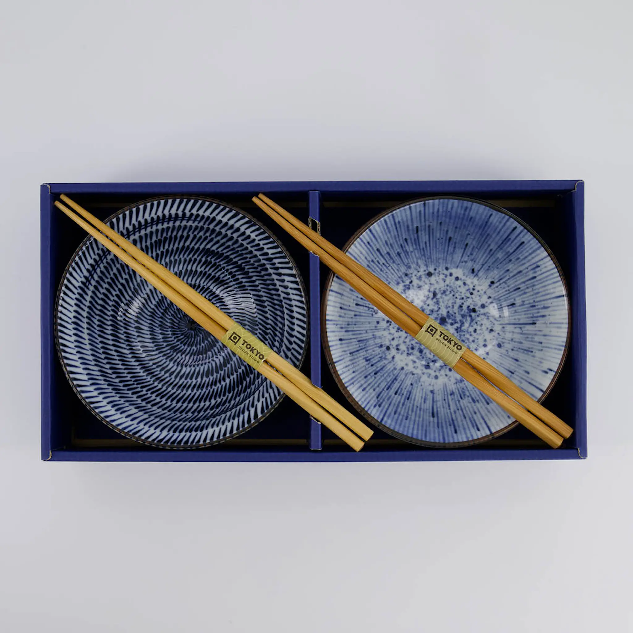 Tokyo Design Studio Tayo skålset 2-pack 15 cm blå vit