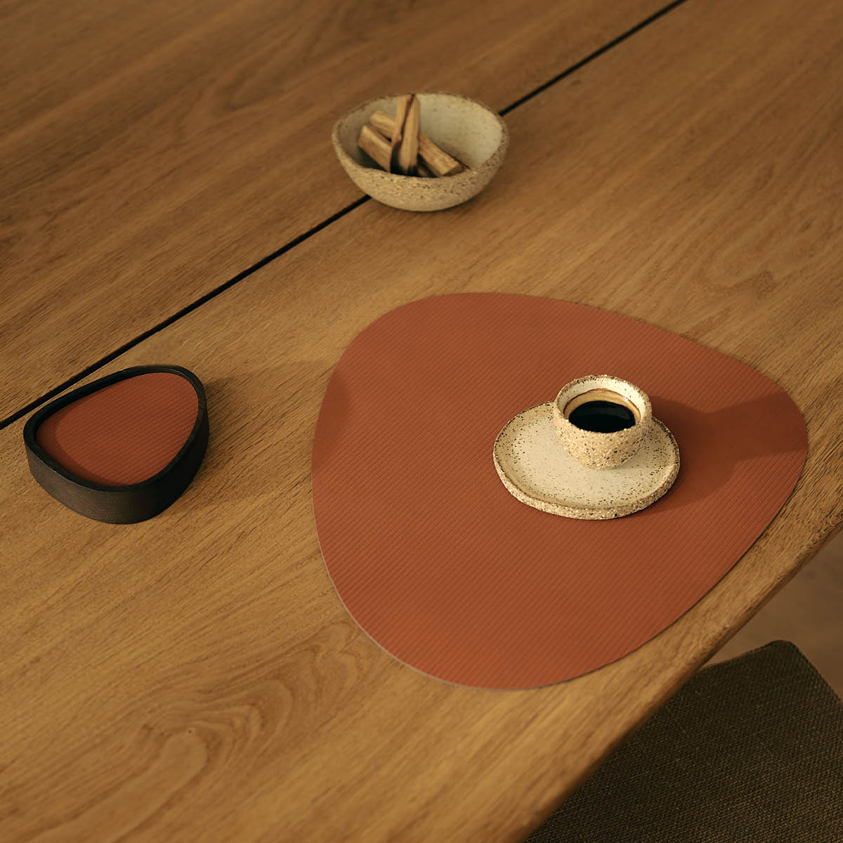 LIND DNA Curve Corduroy glasunderlägg 11x13 cm Rust