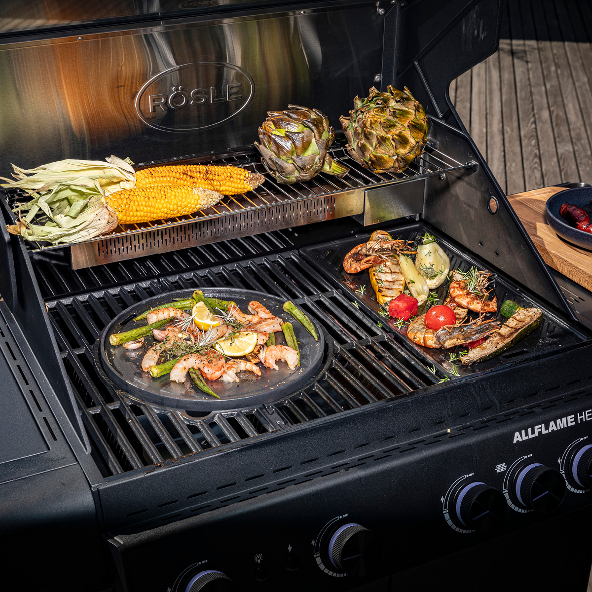 Rösle AllFlame Hero 4 gassgrill 21000W svart