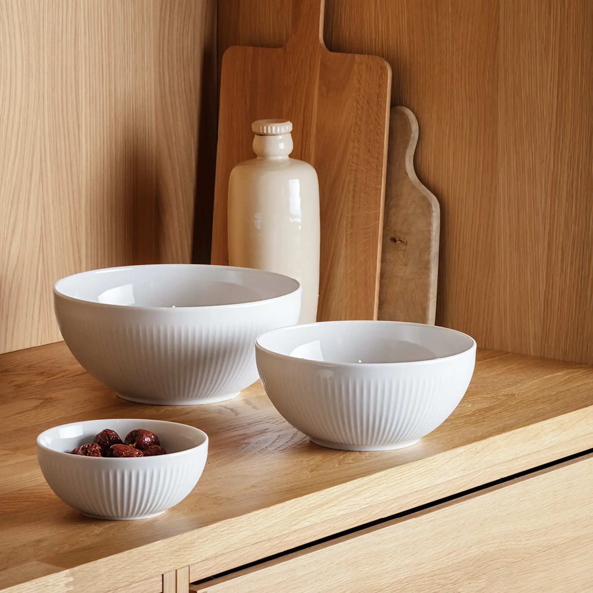 Eva Trio Legio Nova Skålset 0,5/1,8/3,2 L 3 delar Vit