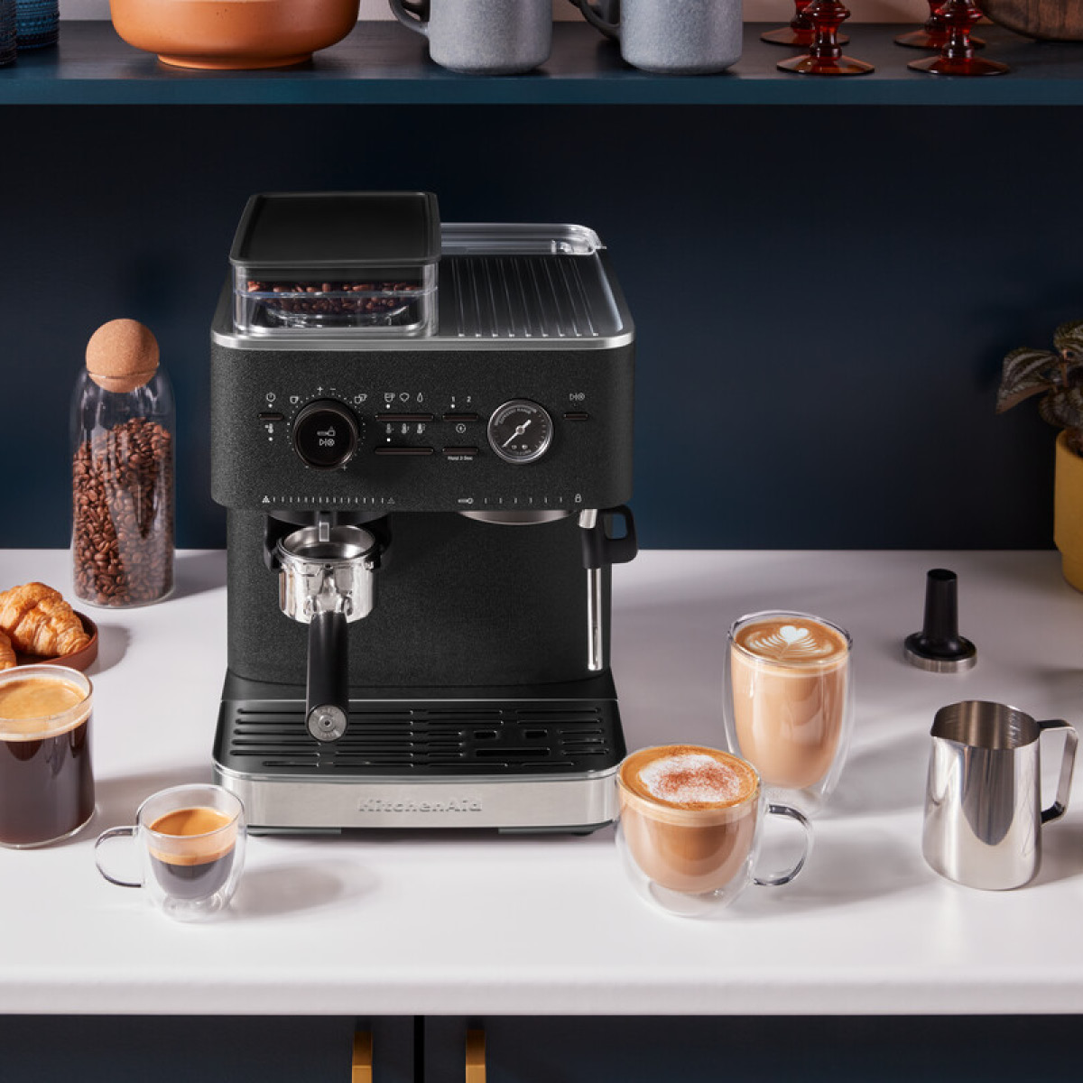 KitchenAid Espressomaskin med kvarn halvautomatisk 5KES6551 cast iron black