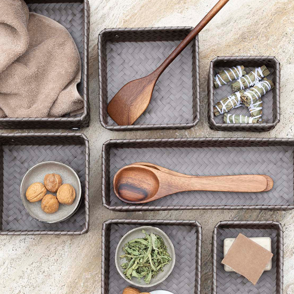 Handed By Fit lang oppbevaringskurv 39x12x7 cm taupe