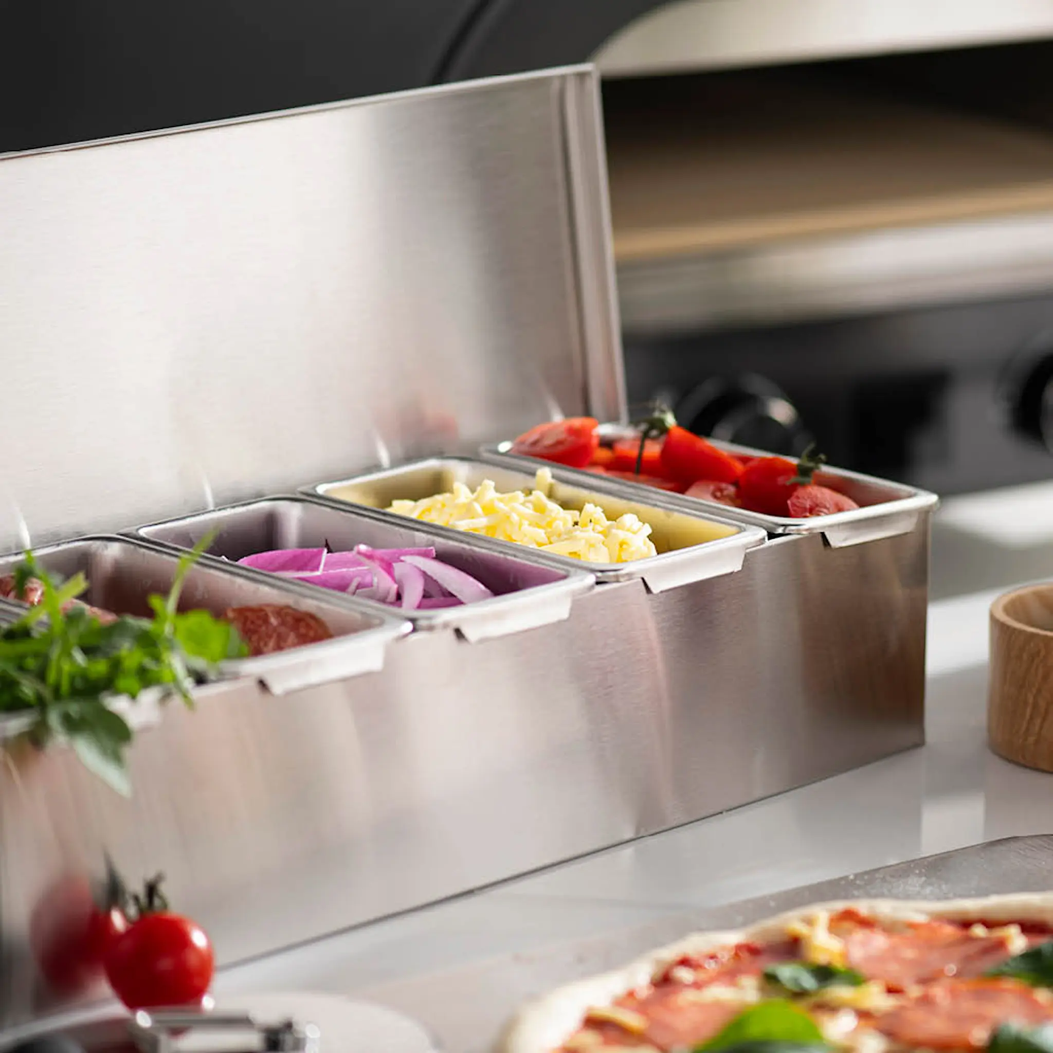 Modern House Pizza Angels toppinglåda 2 L borstat stål