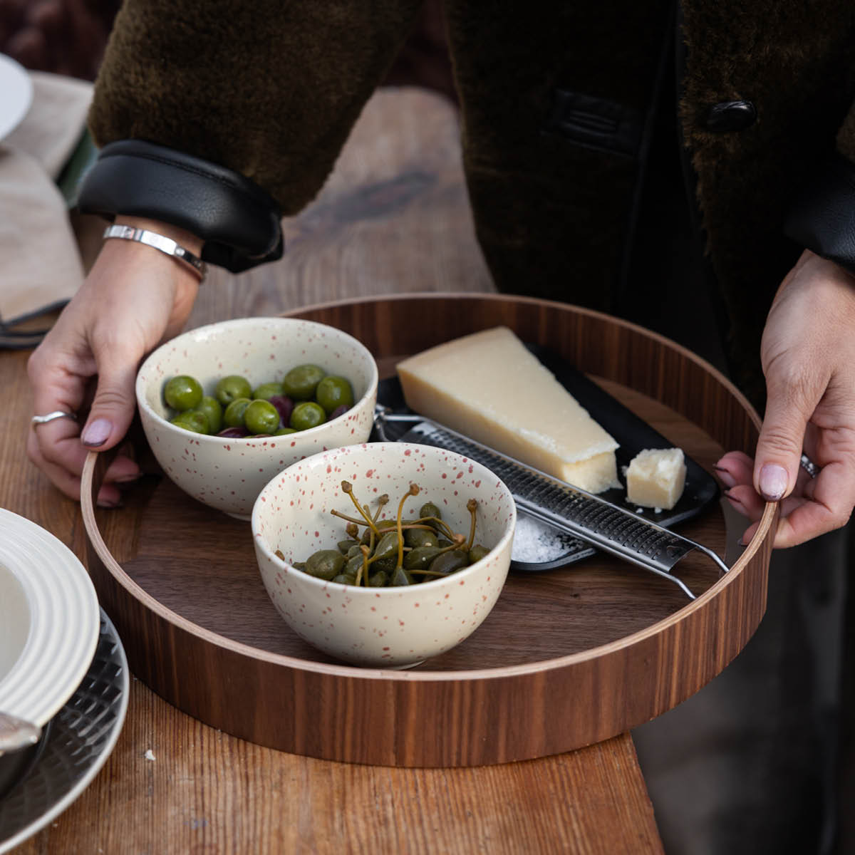 Sagaform Ditte skål 12x7 cm 2 stk beige/burgunder