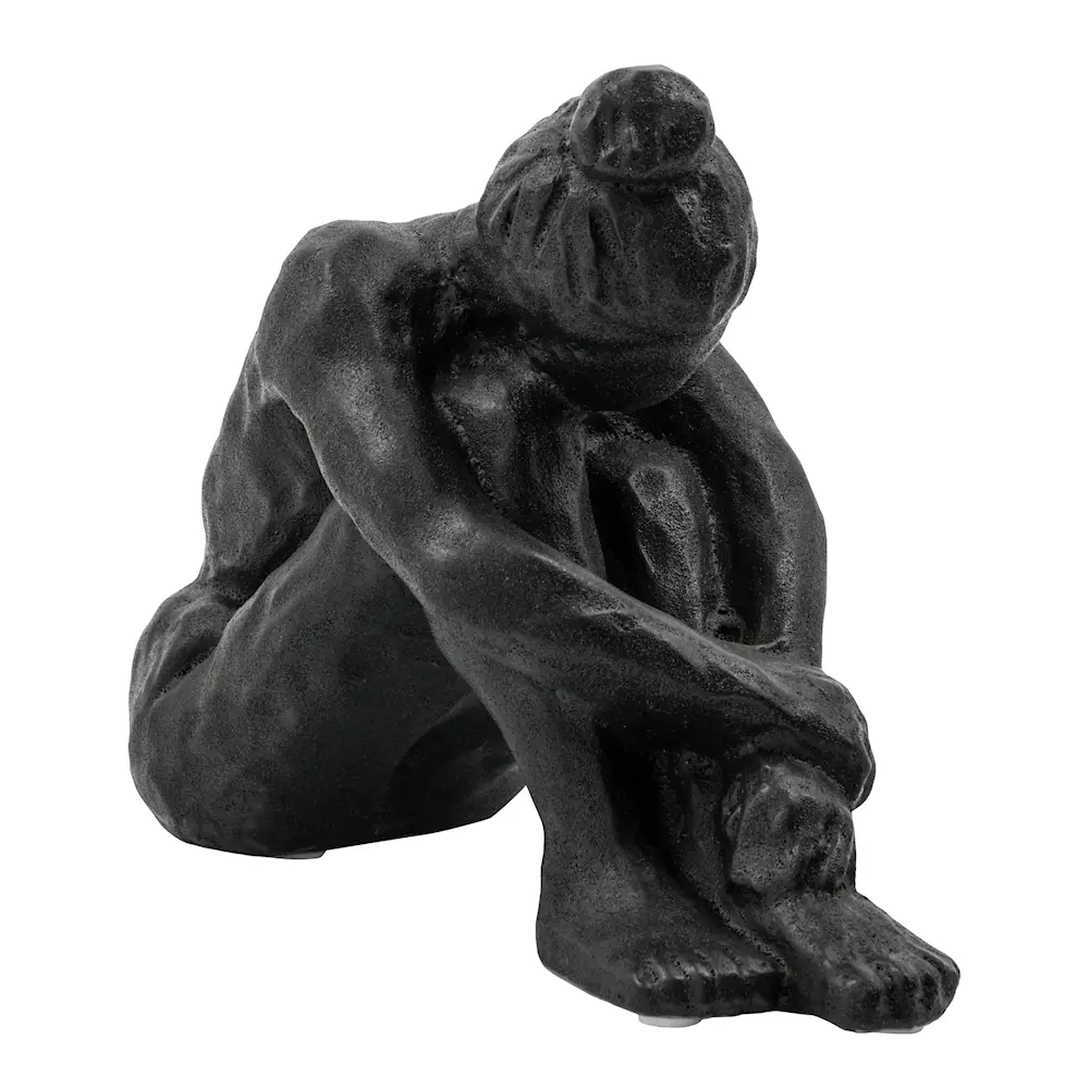Forms skulptur 19 cm svart