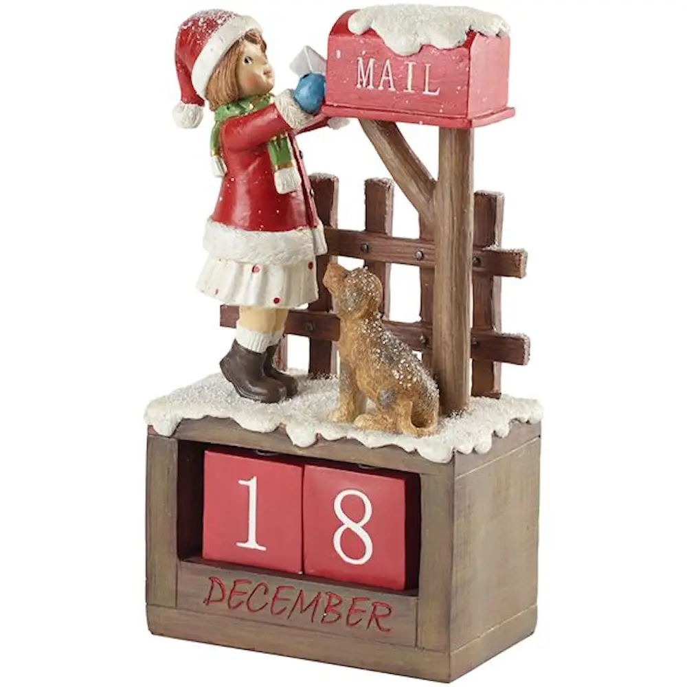 Winter Collage julkalender flicka 12 cm