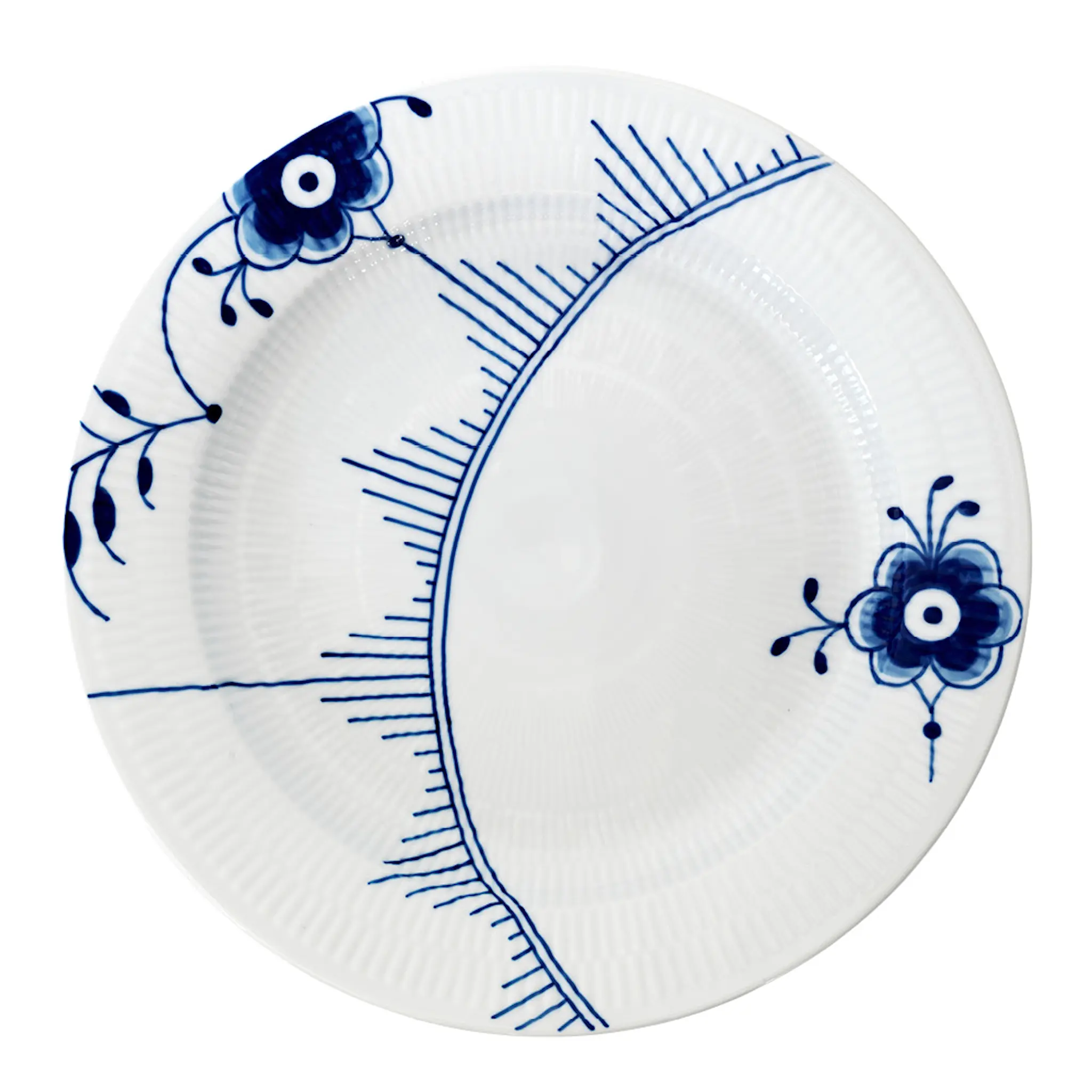 Royal Copenhagen Blue Mega Fluted runt serveringsfat 33 cm