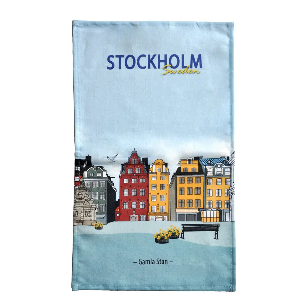 Keittiöpyyhe 30x50 cm Tukholman vanhakaupunki