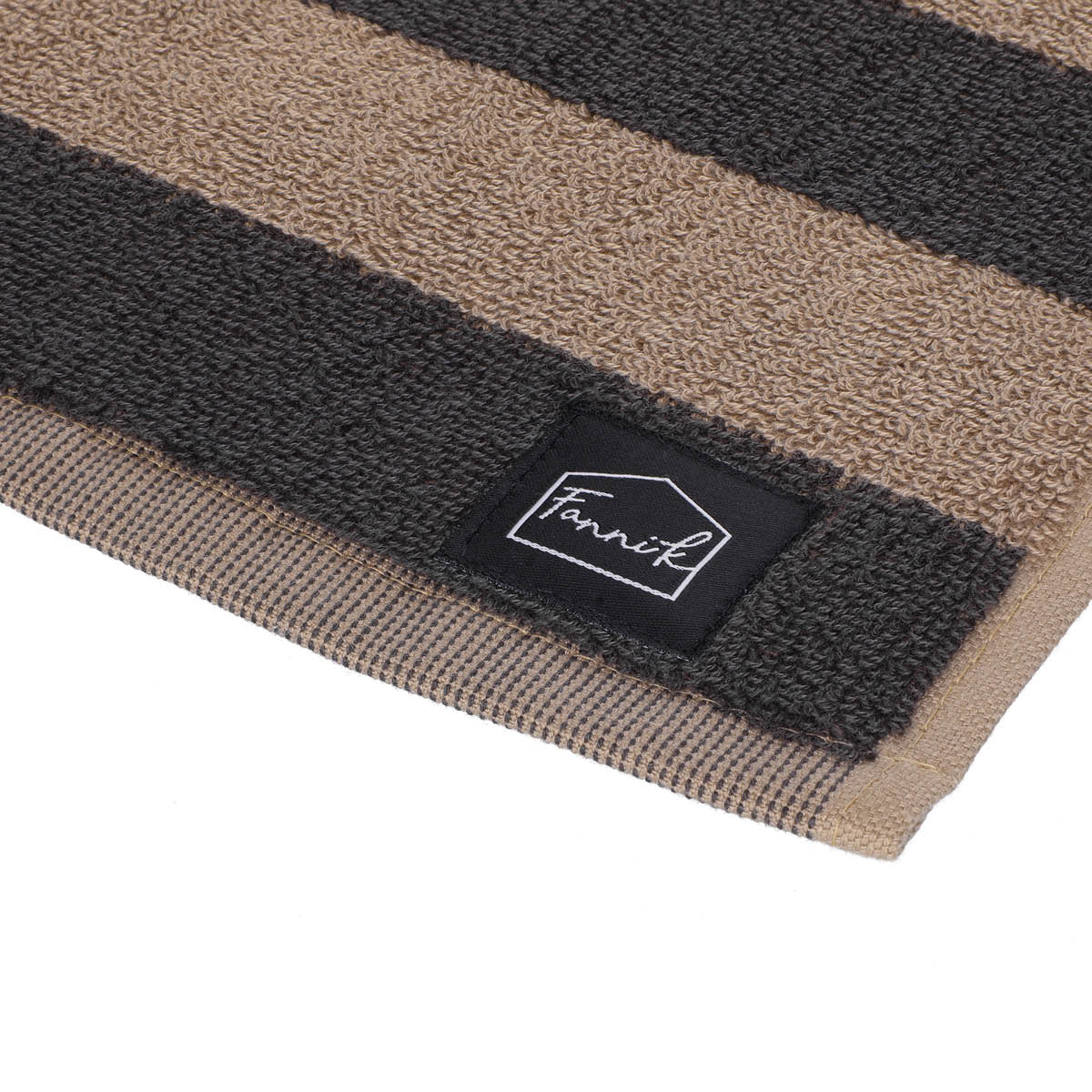 Fanni K Hanko handduk 30x50 cm granit/beige