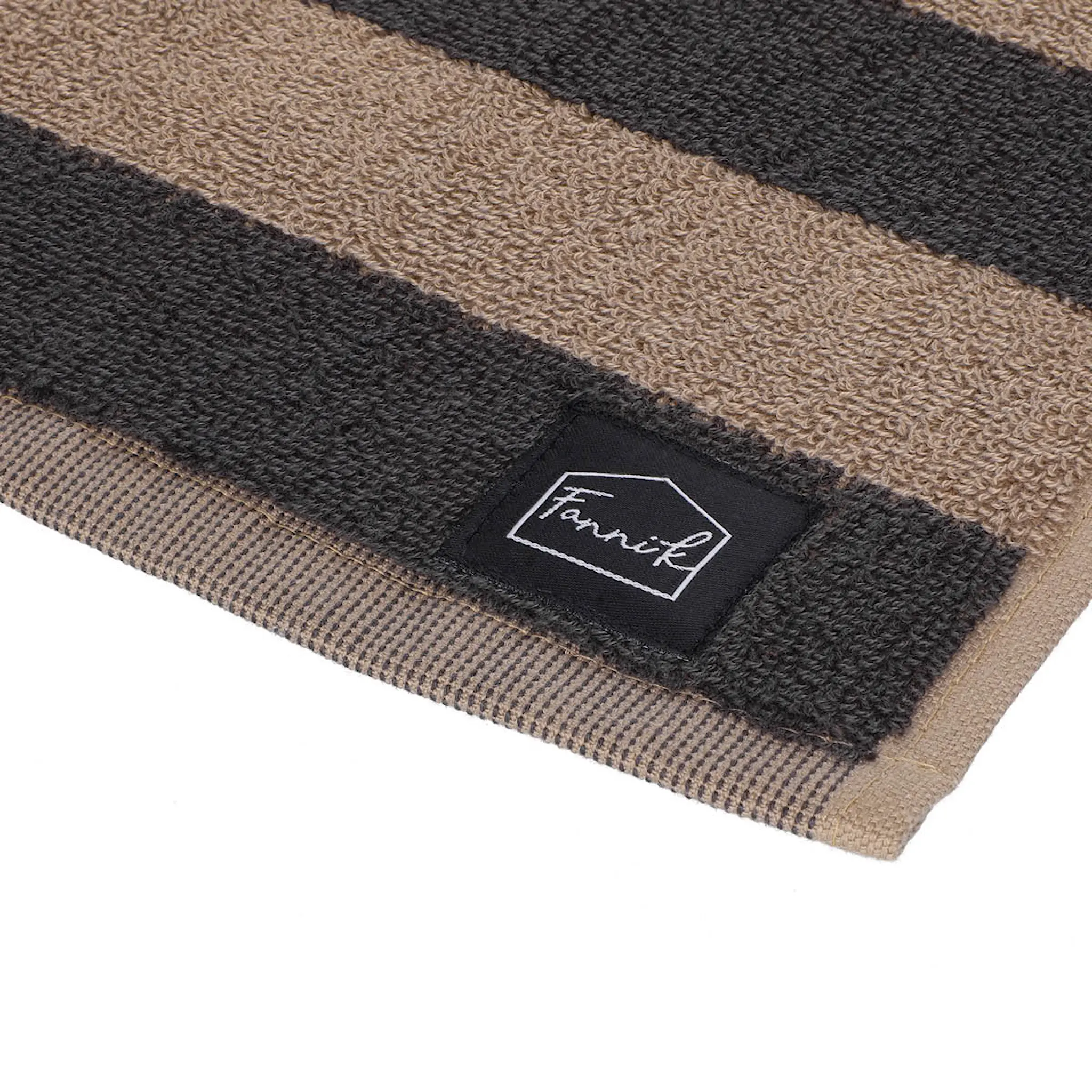 Fanni K Hanko handduk 30x50 cm granit/beige