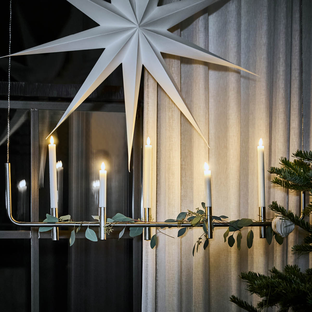 House Doctor Maxi ljusstake i järn 102x26 cm antik silver