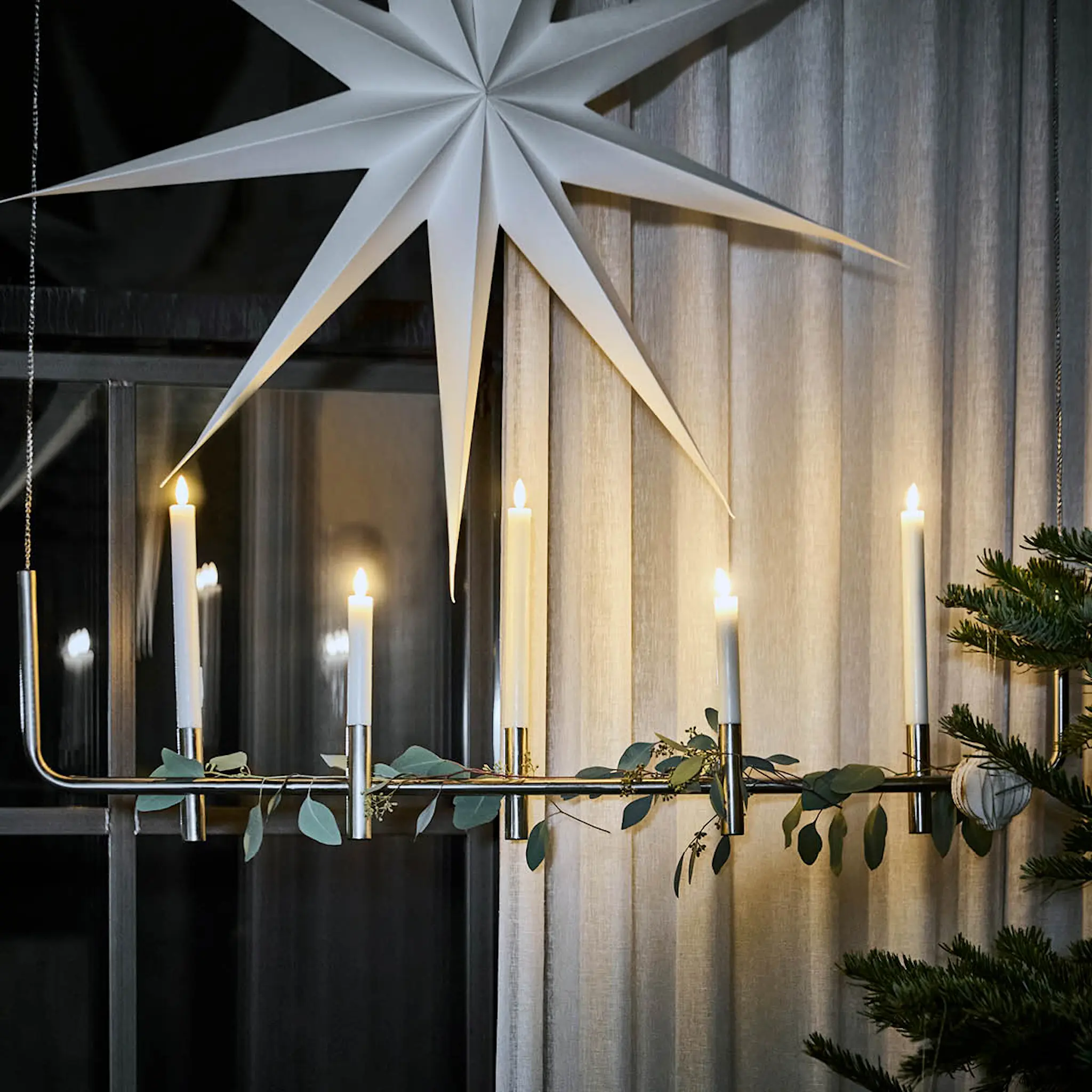 House Doctor Maxi ljusstake i järn 102x26 cm antik silver