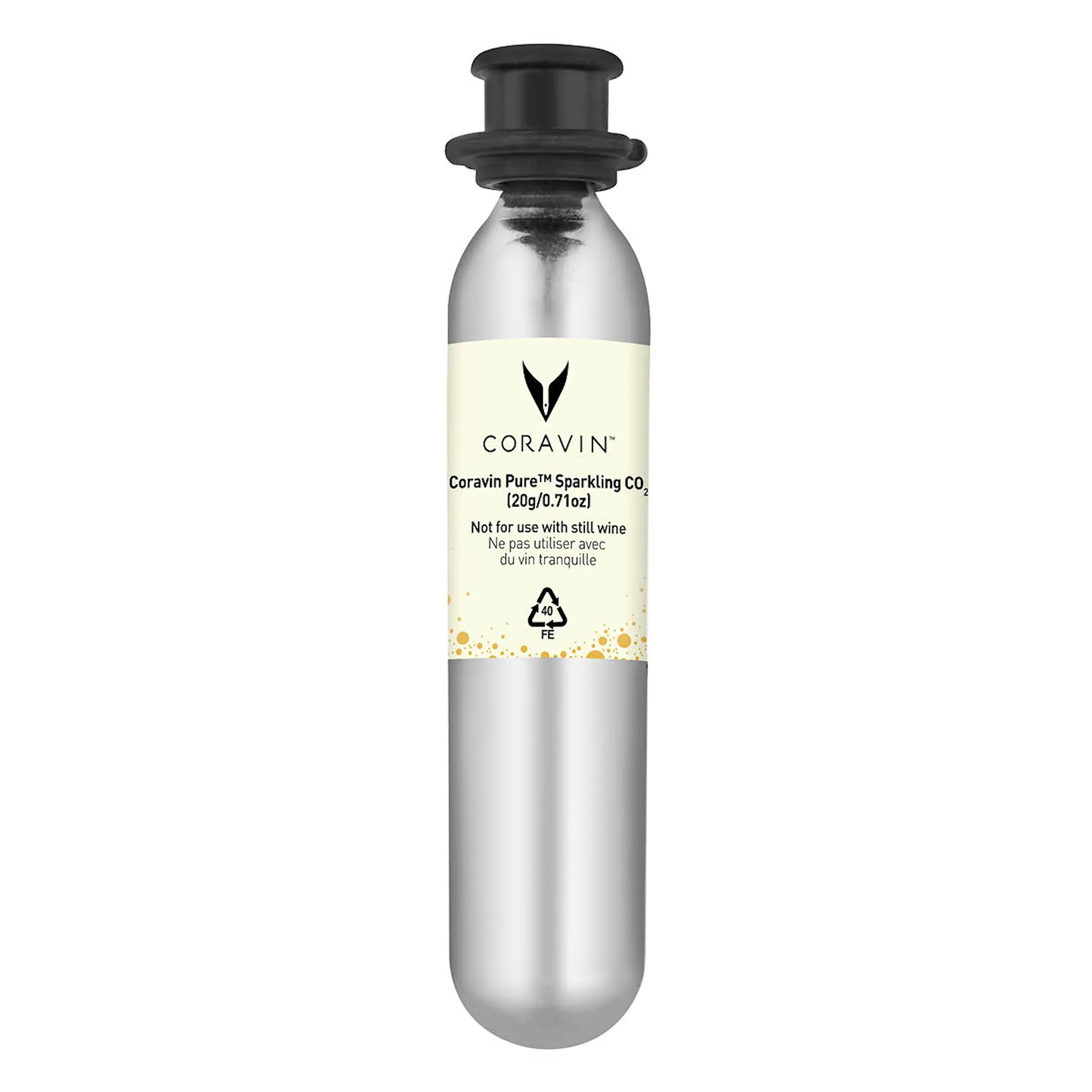 Coravin Pure Sparkling CO2 Kaasupatruuna 6 kpl Hopea