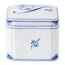 Alphabet Collection fyrkantig bonbonjär P 13 cl blå/vit