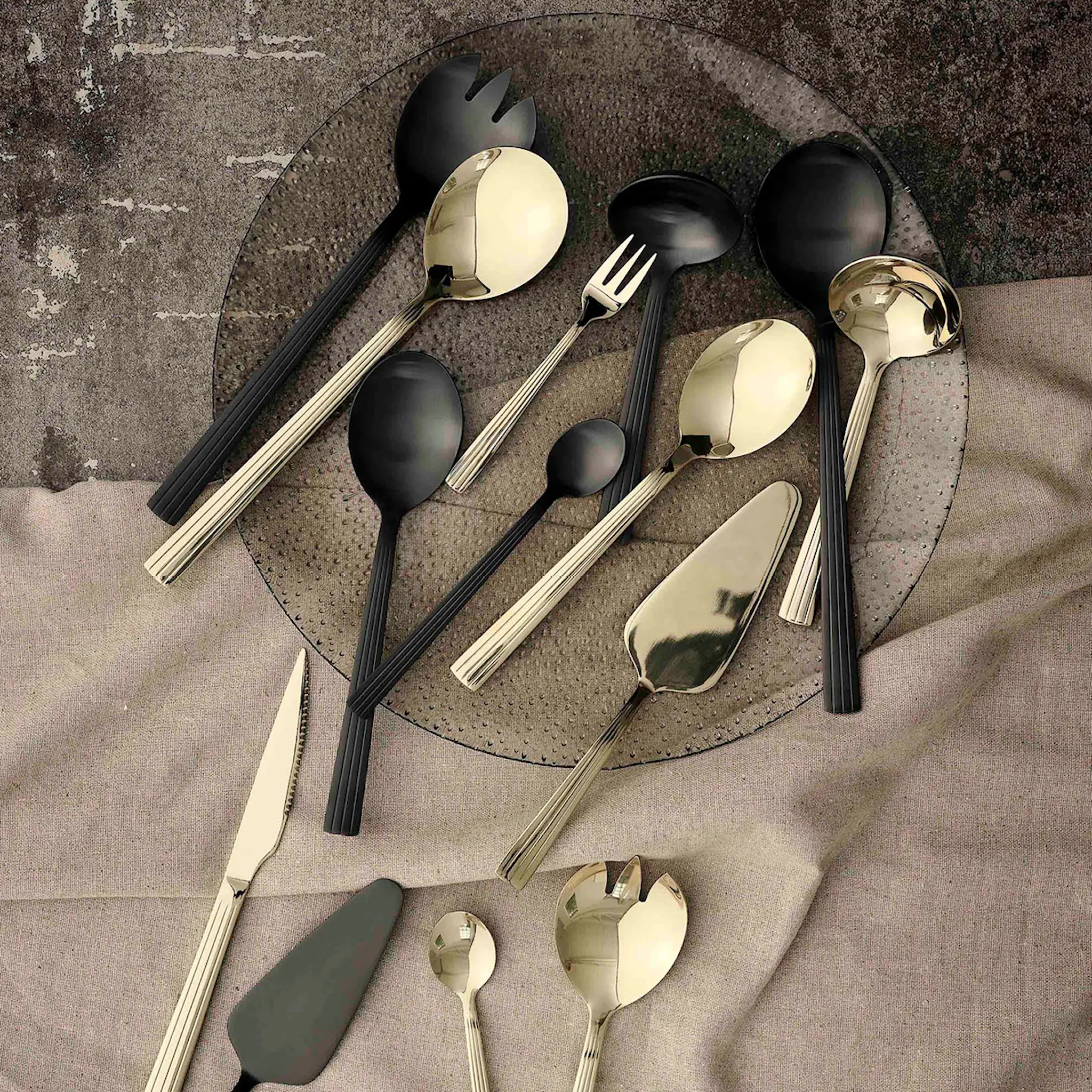 Aida RAW Cutlery cafe lattesked 4-pack matte black