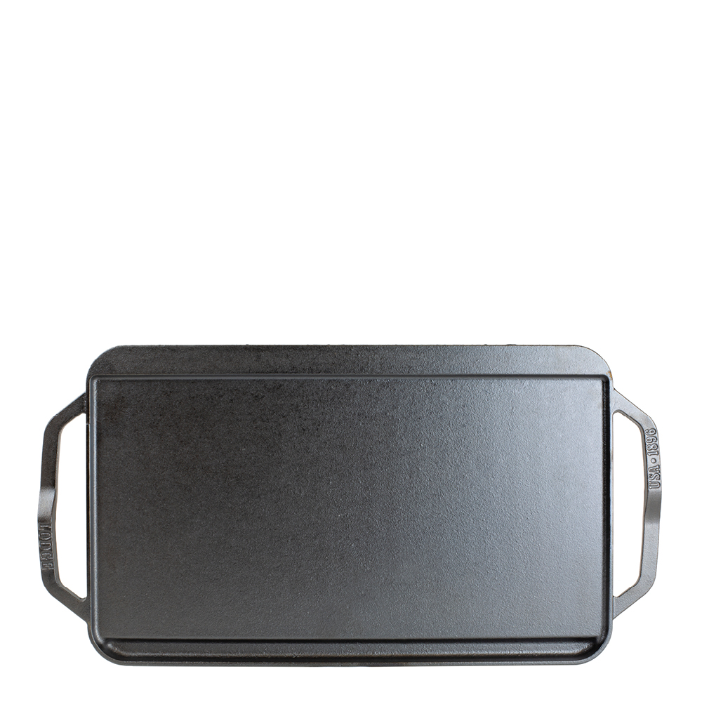 Lodge Chef Collection kaksipuolinen valurautalevy 25x50 cm