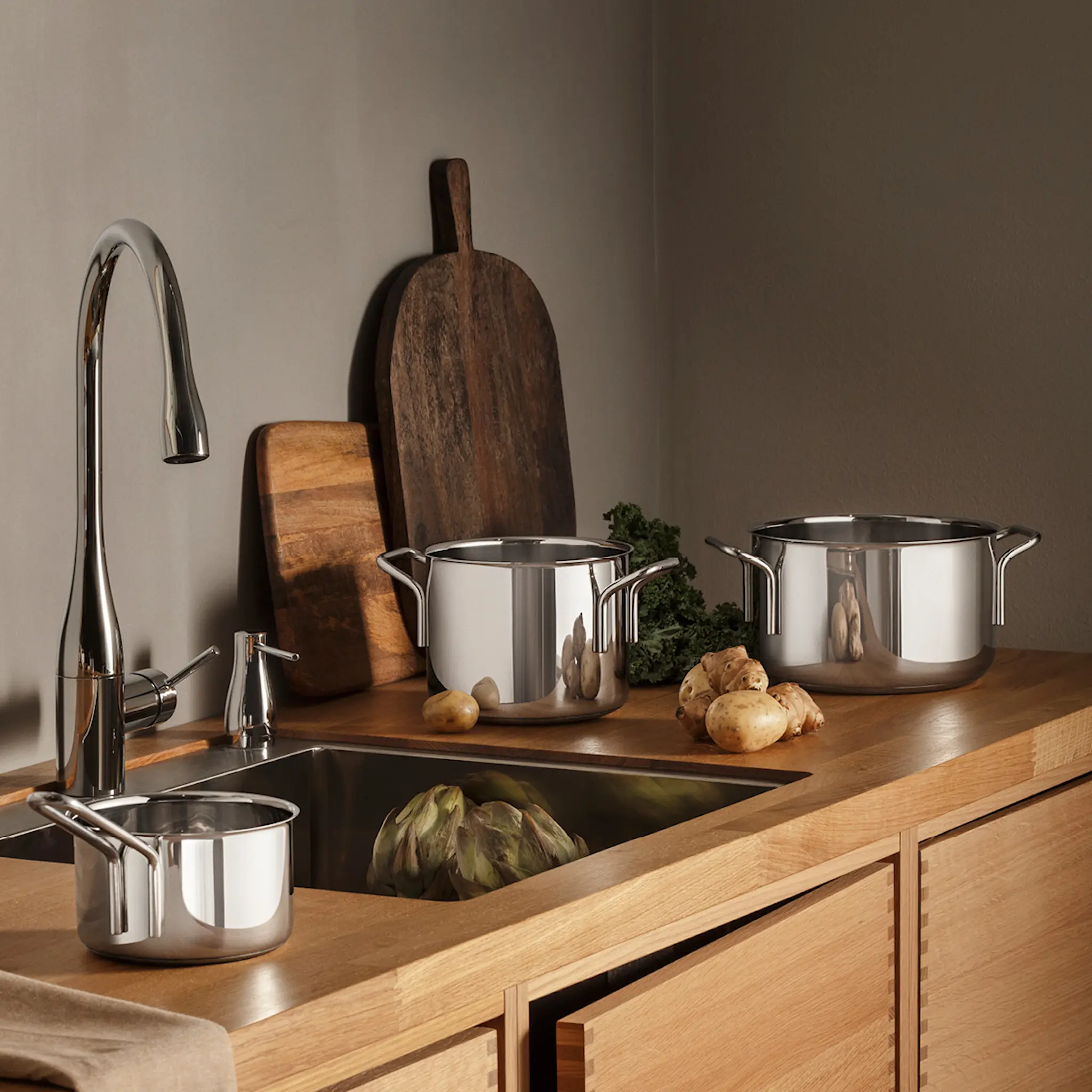 Eva Trio Stainless Steel gryteset 3 delar
