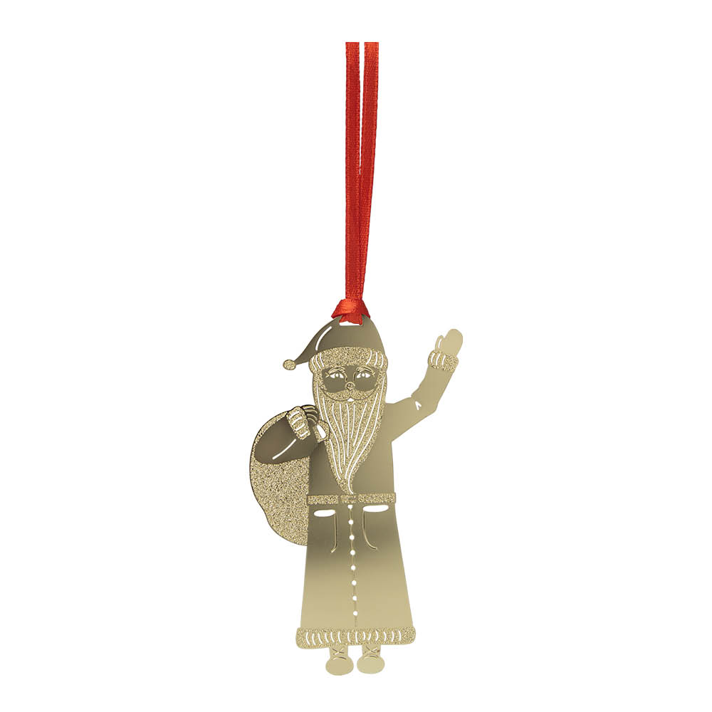 Pluto Claus hengende dekorasjon 8,6 cm gull