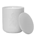 Doftljus i keramik 9×7,5 cm ljusgrå (havsbris)