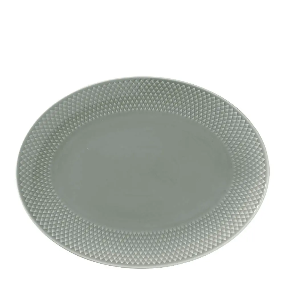 Rhombe Earth ovalt serveringsfat 28,5x21,5 cm moss