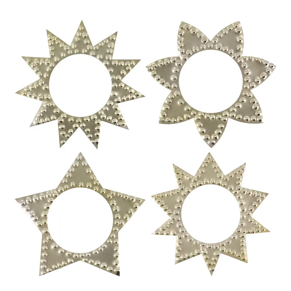 Ring serviettringer 4 stk antikk champagnesølv