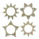 Ring servettringar 4-pack antik champagne-silver