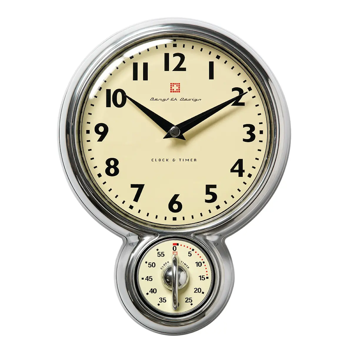 Bengt Ek Väggklocka med timer 60 min aluminium