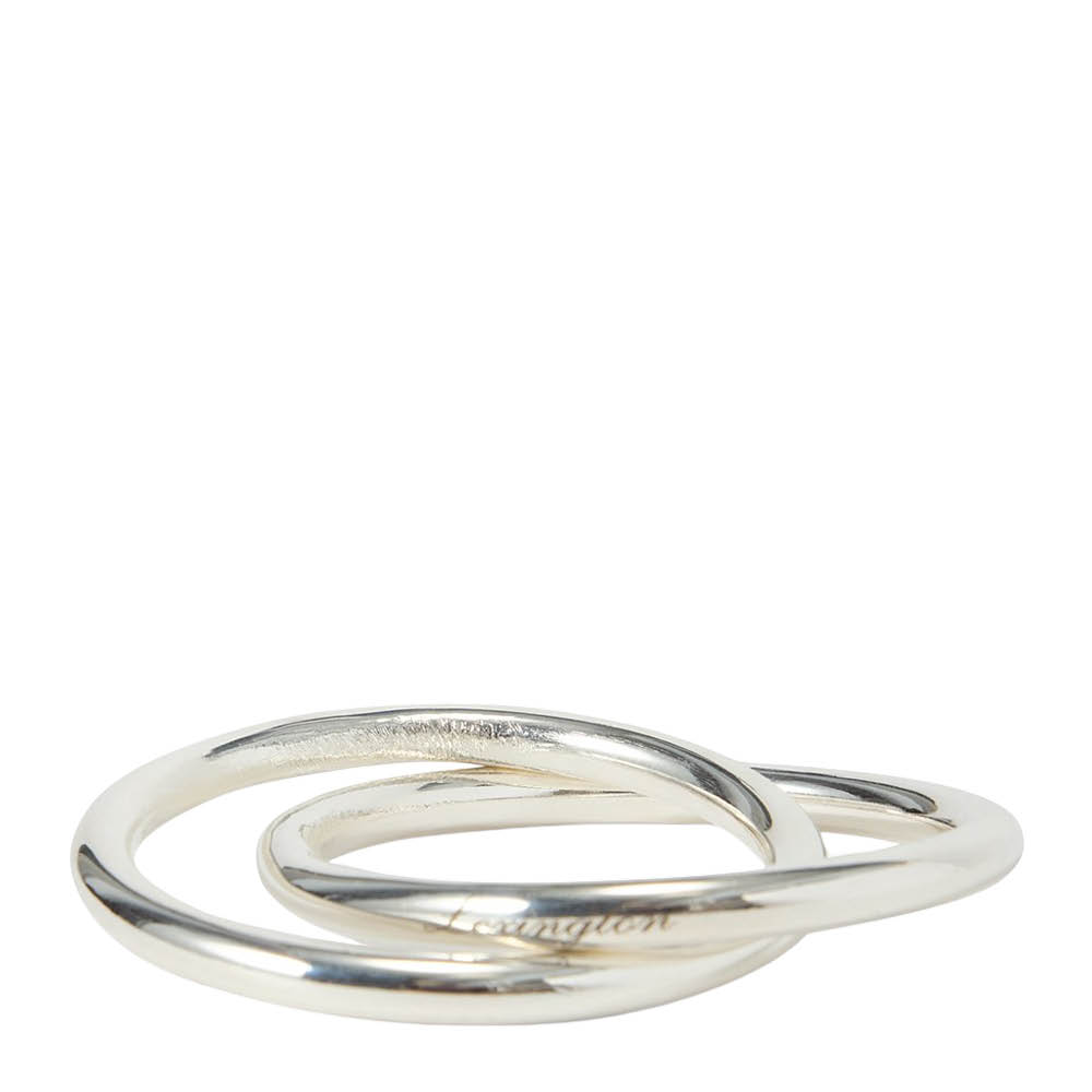 Lexington Double-Ring servettring mässing 4 cm silver