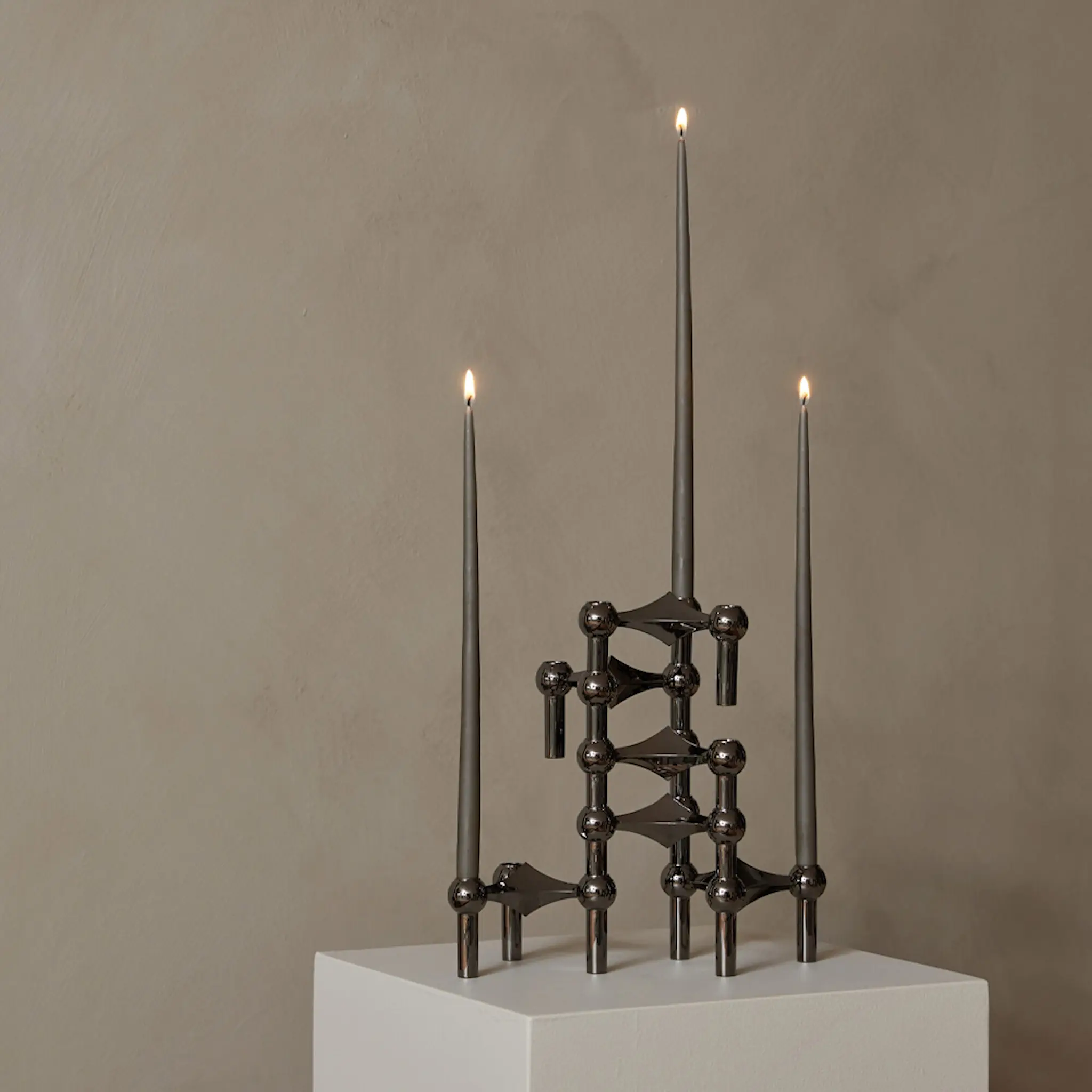 Stoff Nagel Stoff Nagel Kynttilänjalka 3 kpl Musta kromi