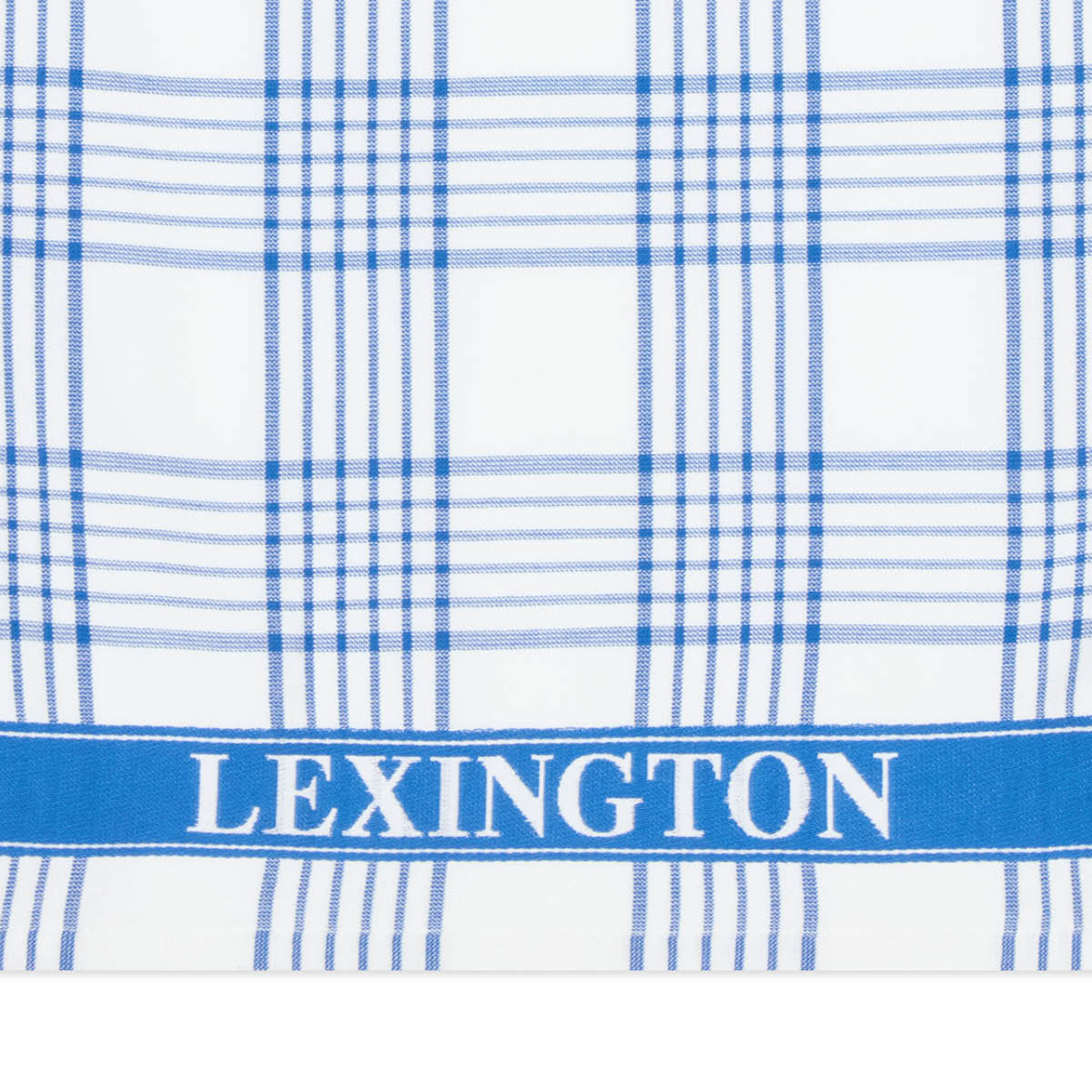 Lexington Kökshandduk 70x50 cm frotté rutig vit/blå