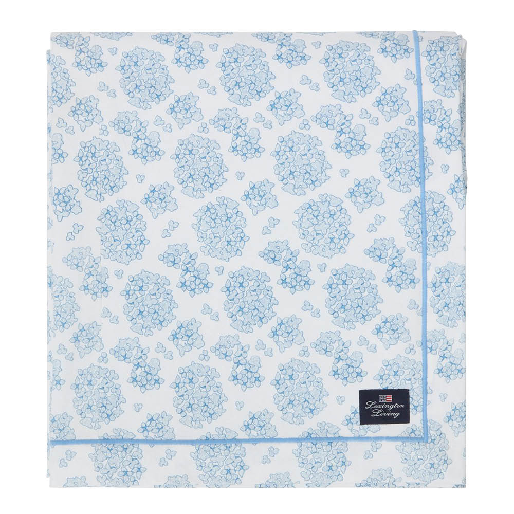 Lexington Bomullsduk 150x250 cm vit/blå blommönster