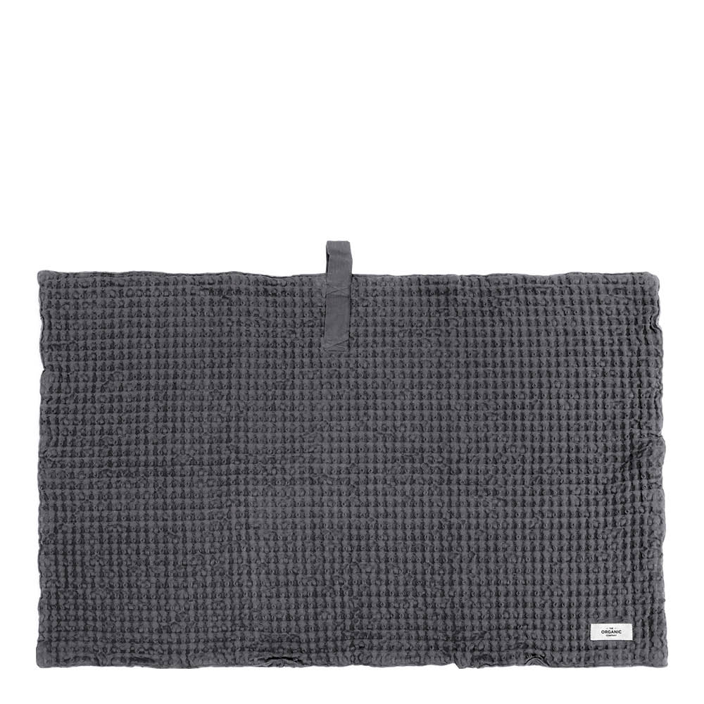 The Organic Company - Big Waffle Kylpyhuoneen matto 80x55 cm Tummanharmaa