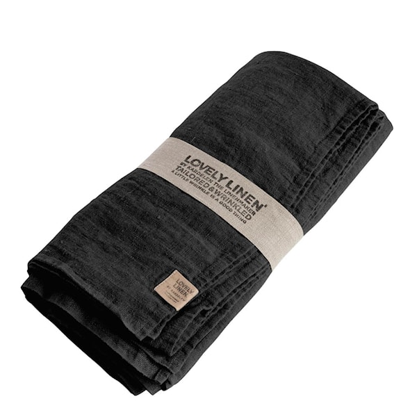 Lovely bordsduk linne 145x380 cm Dark Grey