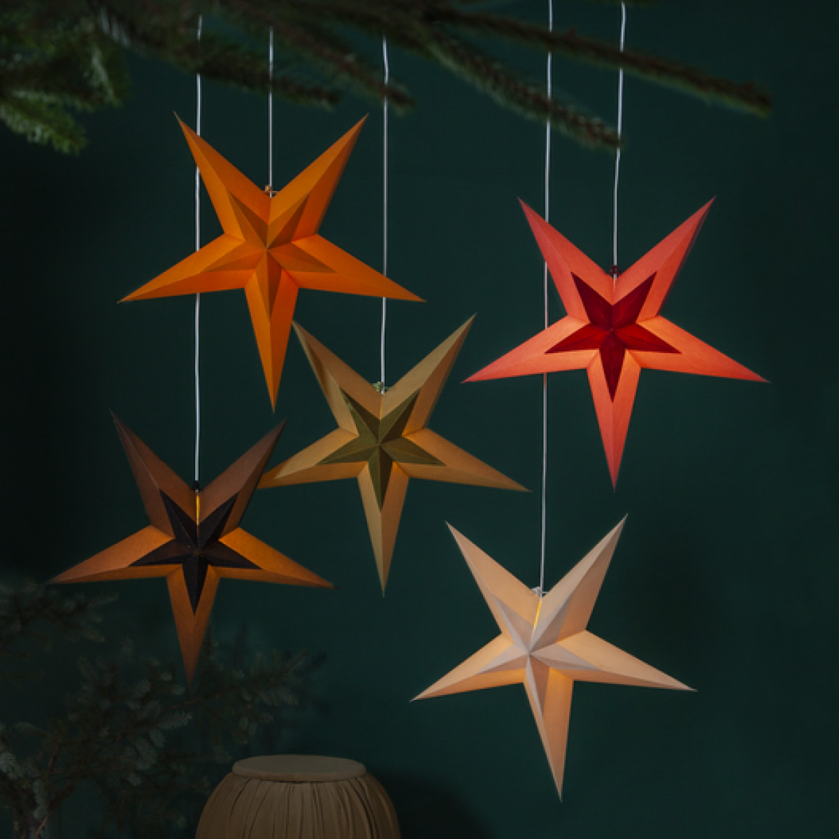 Star Trading Diva julstjärna i papper 60 cm beige