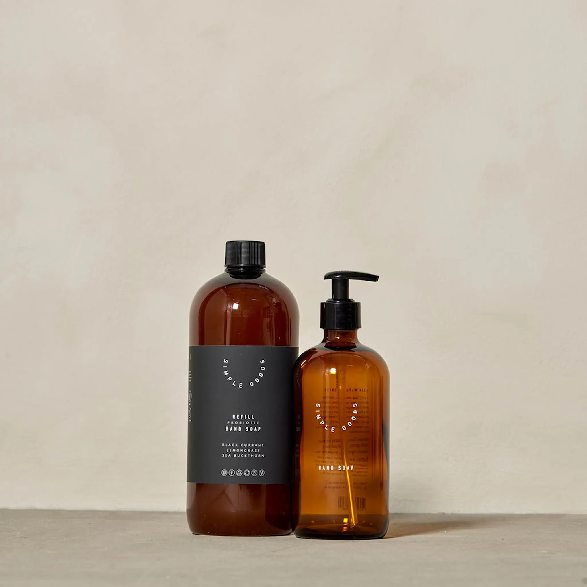 Simple Goods Lemongrass Påfyllning Handtvål 1000 ml Svart